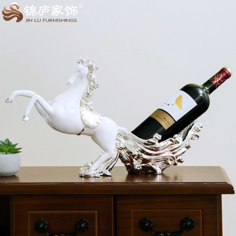 欧式创意庄园红酒架摆件