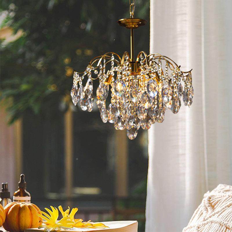式客厅漫琥珀水晶灯美浪式轻奢复古法卧室餐厅帽间全84860铜护眼,家装灯饰光源,智能吊灯,淘宝优惠券,粉丝福利购,淘宝优惠卷