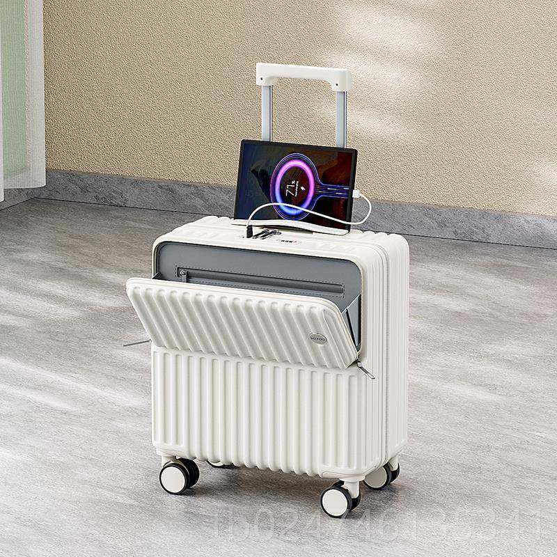 新款寸便前开盖行李箱20轻箱登机箱小型女拉杆箱万向轮密码箱男旅