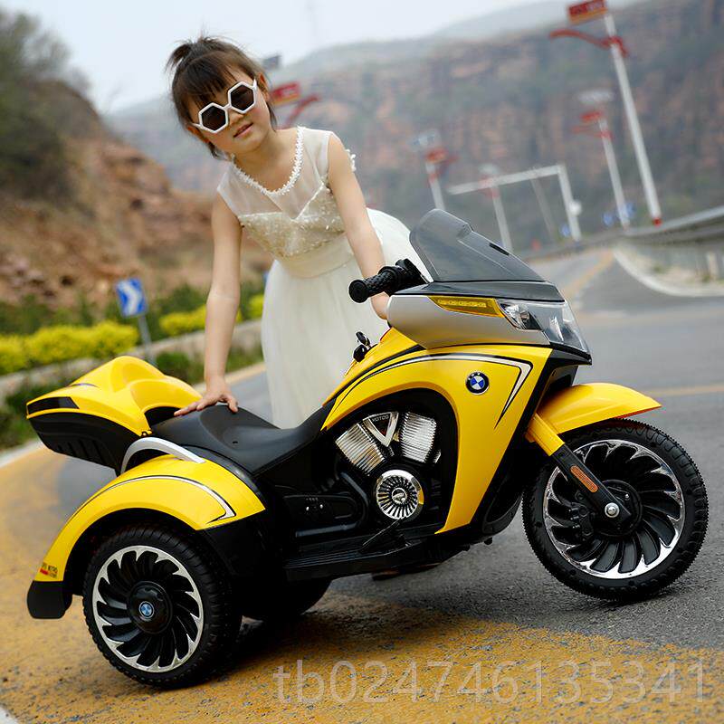 正品儿童可电动摩托车带遥控男孩充三轮车坐大电人大号宝宝玩车双