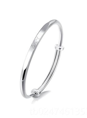 正品clect珂小9熊维尼银手镯女纯银年轻款银99足银镯子饰里品生日