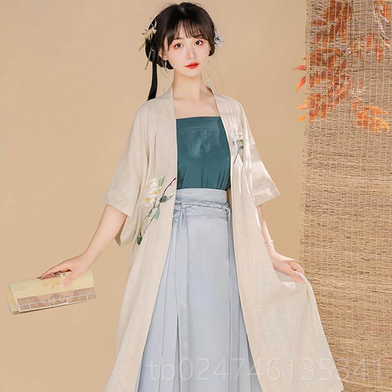 正品古装款宋朝宋代女制秋中国风古筝演出服春宋秋季初中学生改良