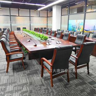 油漆会议桌办公桌升降桌商务接待会议桌贴木皮会议桌现货