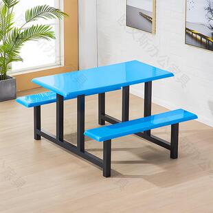 304不锈钢餐桌椅食堂员工餐厅四人餐桌椅8人折叠不锈钢学生餐桌椅