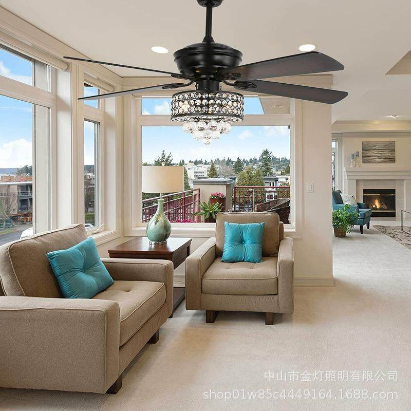 110V木叶风扇灯装饰餐厅卧室吊扇灯静音美式电扇灯工厂,家装灯饰光源,风扇灯,淘宝优惠券,粉丝福利购,淘宝优惠卷