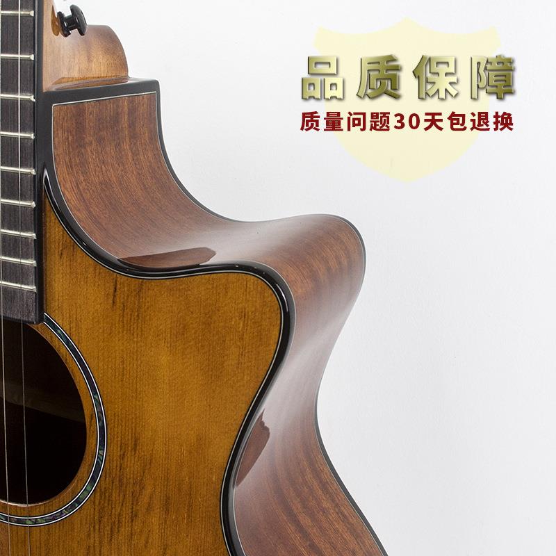单板吉他41寸亮光靠手民谣木吉他36寸儿童面单实木guitar琴