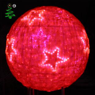 夜游项目LED发光圆球灯广场装饰小球形景观灯塑料树挂圆球小品灯
