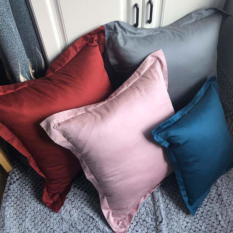 100支纯棉简约抱枕套65x65x60不含芯50床头靠垫大号靠背方枕