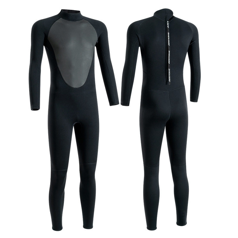 现货潜水服男保暖防寒3/5mm湿式冬泳连体浮潜防晒冲浪服女潜水衣