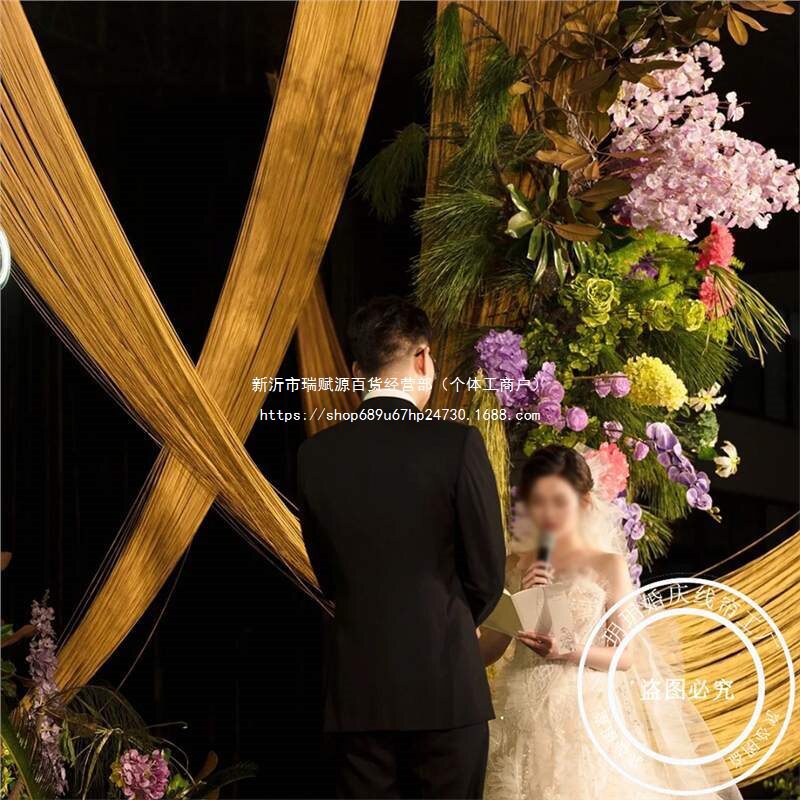 婚庆韩式双头白色加密多层线帘