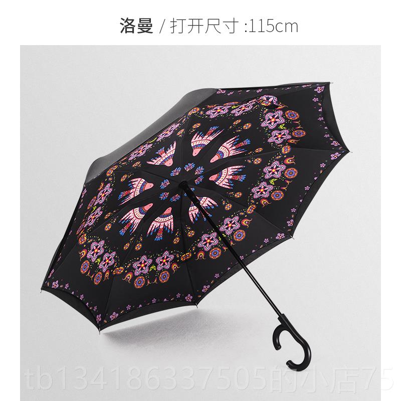 正品奈洛雨伞反向伞大号人长柄双动层超大全自汽车用双晴雨两用车