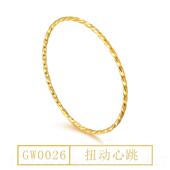 新款 包银镯三生三世9黄金纯金99手足金女首饰手环金镯子实心细镯