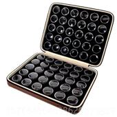 炼 新款 6祇子小圆盒裸石盒圆形宝石珠宝拉炼 戒包裸钻面展示盒收