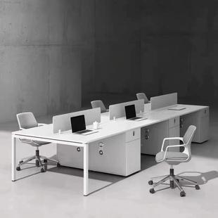 941工位员工卡位电简 人位屏2风FX 成都职员办公桌椅组合约白色