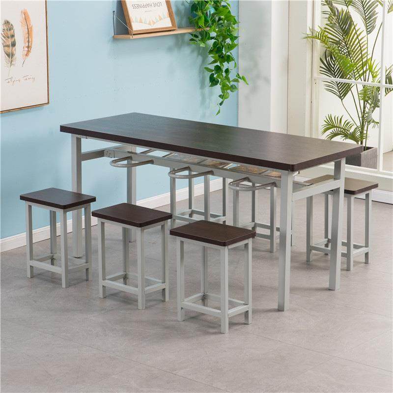 锈钢分体餐桌凳4人6人位挂学校工不厂工食堂面馆长员方形桌椅YC-0