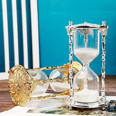 复古沙钟沙漏计时办公室简饰约装钟摆388件/分客厅酒柜器装饰品