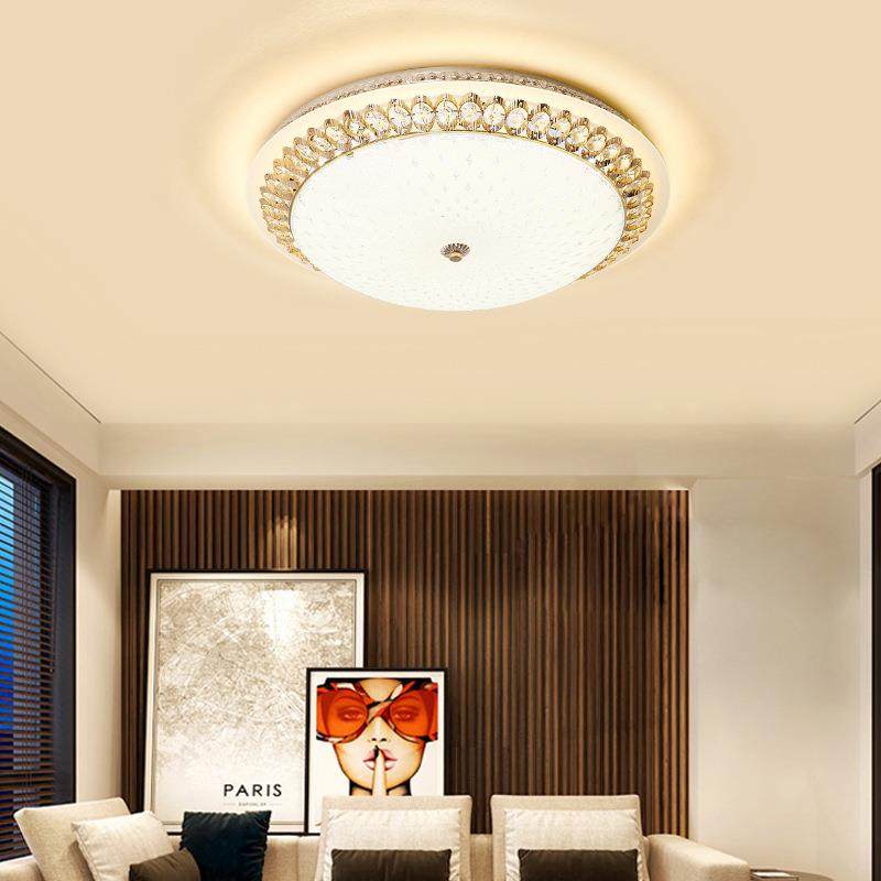 形ed吸顶灯卧TLS-800X室圆具过道灯欧式l水晶客厅灯房间灯现代简