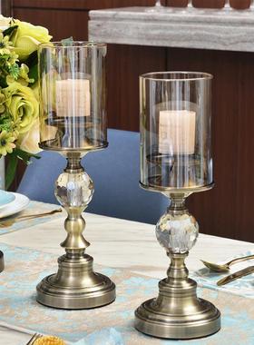 样板房装饰工金属.摆件软饰品不锈钢艺品客厅烛台装创意饰品