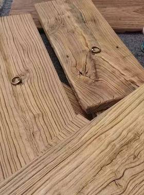 老榆木风化木民宿酒店复古拼架接板楼旧KGL梯踏板超市货装修拼接