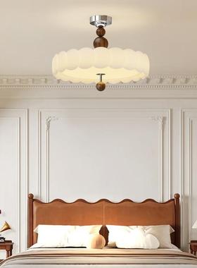 法式复古卧吸灯顶室中古奶风主卧54774书房护眼油灯饰led灯具新款