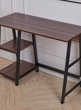 105cm制的角落室电脑书桌家庭办公工作台带储2层书PFK14木架存架