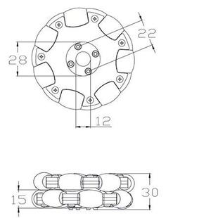 全向轮福来轮82m向m金属全轮mniRobootROS平台301全向运动
