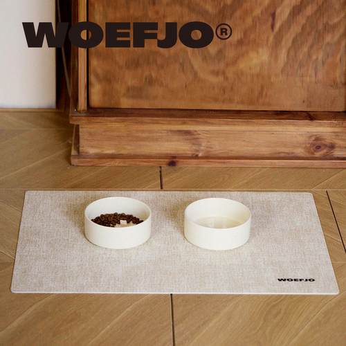 WOEFJO防水防滑猫碗餐垫