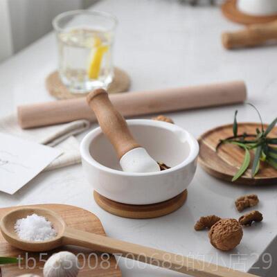 高档胡/椒碎陶瓷/出口欧洲碾碎器/捣碎器捣药罐/家用研磨手动钵捣