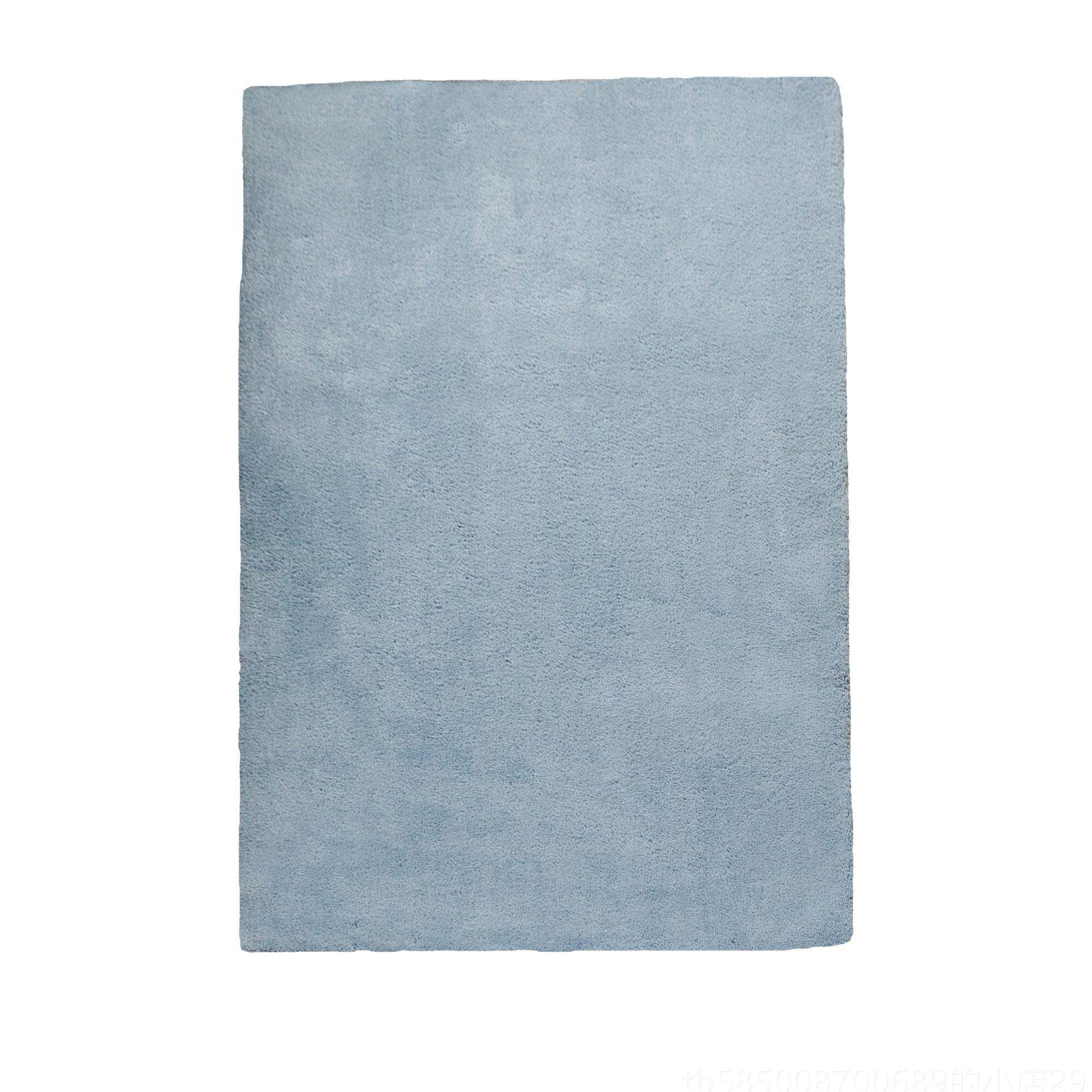 新款纯色地毯家用长绒边加厚卧室床毯现代简毛约厅茶几北欧房客间