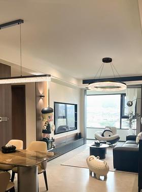 客厅吊灯意极简轻奢大气40572感式铜主灯现约代简全屋灯具2024新