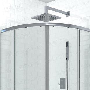 形新款 弧扇淋浴房281浴室玻璃屏隔断卫生湿间干分风离简易洗澡