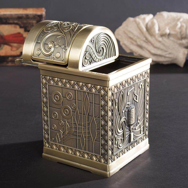 金属垃工艺品摆笔筒件KT酒吧桌面圾REQ桶V收纳瓜皮,家居饰品,装饰摆件,淘宝优惠券,粉丝福利购,淘宝优惠卷