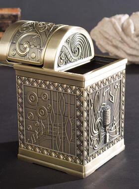 金属垃工艺品摆笔筒件KT酒吧桌面圾REQ桶V收纳瓜皮