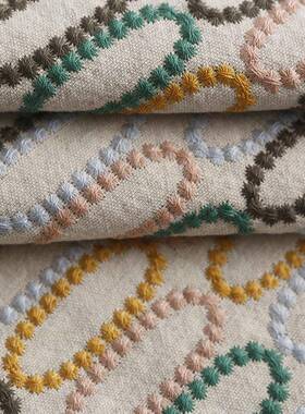 柯约桥面料棉麻绣布简日韩风E20176服装花纺家手作工艺品刺绣绣花