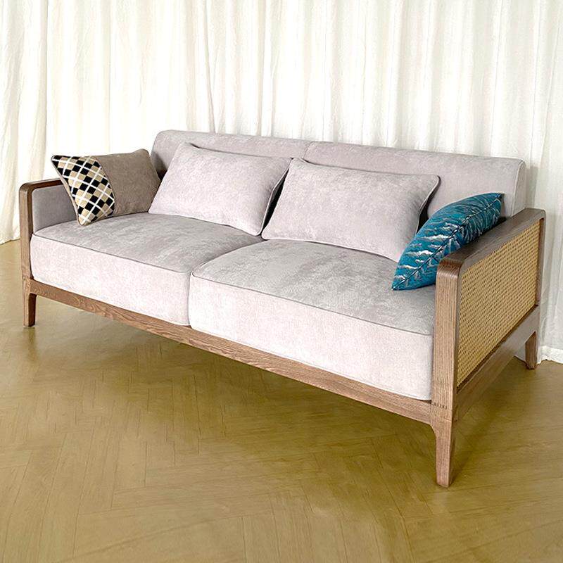 新中式编沙发板型间小户布艺沙样发椅简约现代藤民宿别墅酒5店家