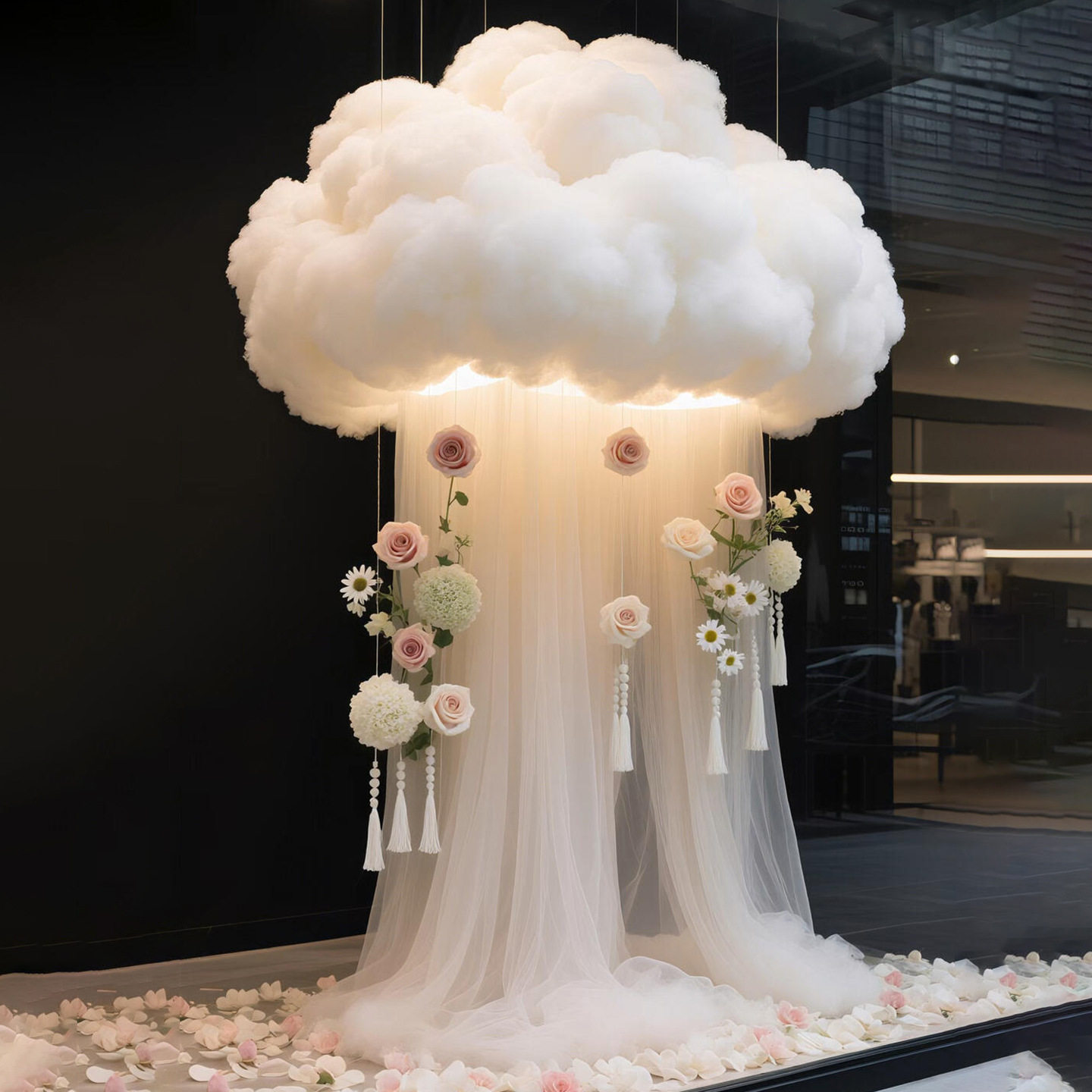 漂浮云朵立体造景网红打卡婚庆
