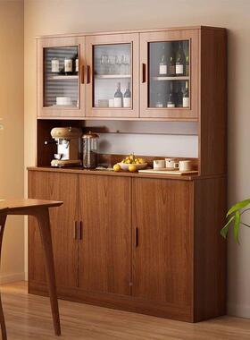 边靠墙水一体客厅收纳柜原GGY柜木风厨房餐家用茶柜酒柜置物柜备