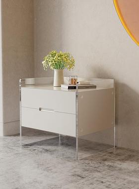 柜XK亚3号亚克力意象派克力床头柜轻奢现代简约NRW迷你极简卧室小