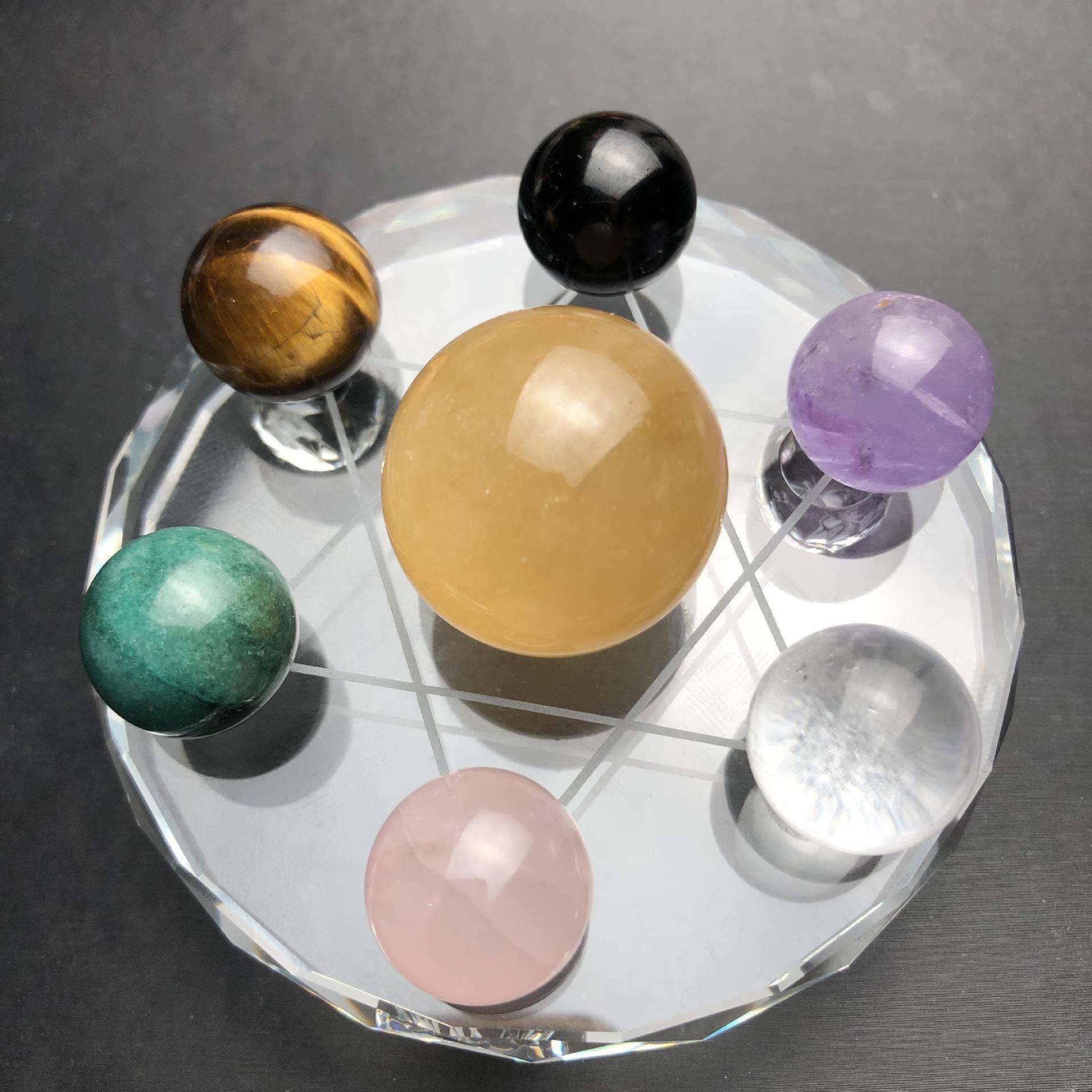 东海节水高天然星阵多彩晶摆02202090件貔七室貅客厅办公摆饰