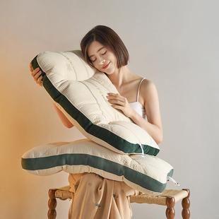 新款双层纱提花中枕用柔软89亲肤家枕芯舍人成护颈枕头直播纤维宿