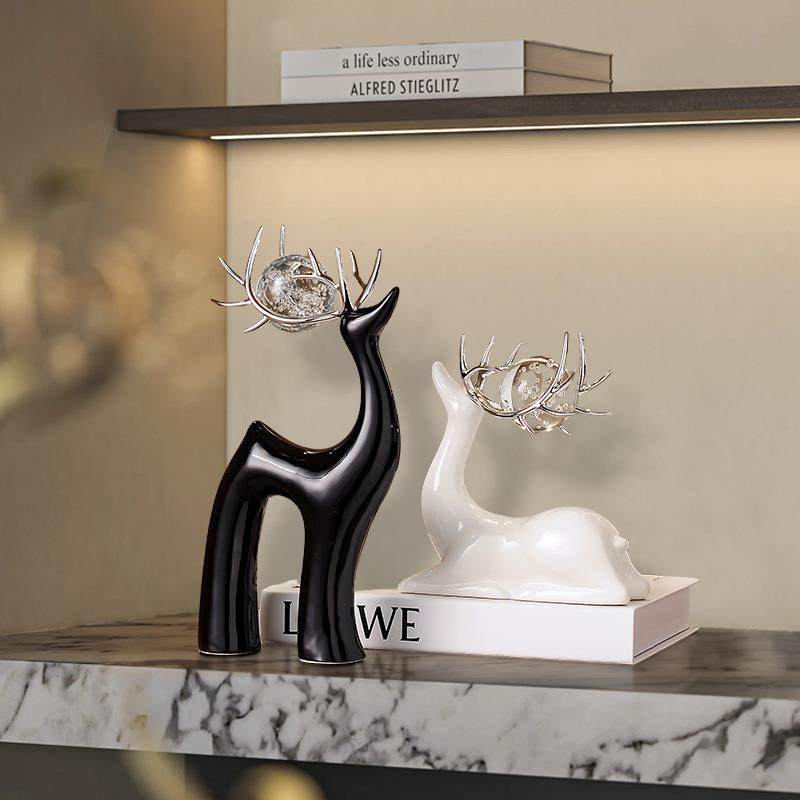 WPX水柜晶球小鹿客厅摆件高端展大气上档次酒装柜电视示高端艺术