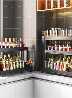 厨房置物调功味料佐调料组料架合套装多能酱油醋QGL瓶悬挂双层置