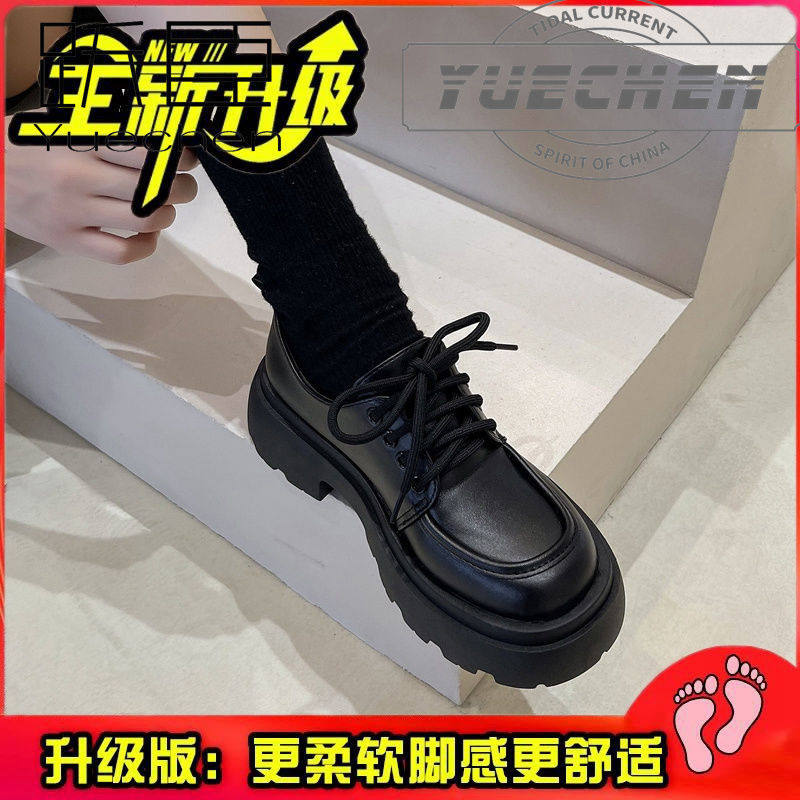 英伦风厚底小皮鞋女2025新款秋夏玛丽珍百搭爆款乐福鞋黑色jk单鞋