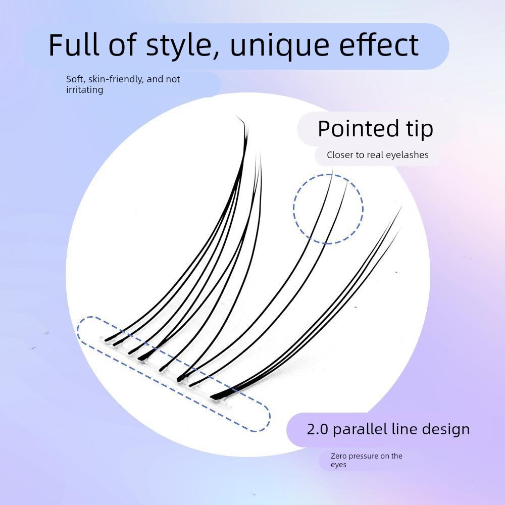 【下单立减50】呼吸感小奶狐假睫毛斜飞分段式单簇凌乱真妈生Y03