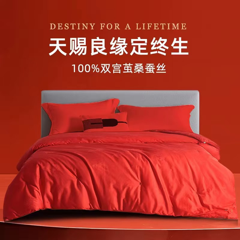 全棉双宫桑蚕丝优等保暖子母被
