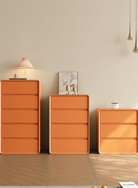 W8意式白色奶油风全实木五斗柜卧室现代简约收纳柜三斗柜客厅抽屉