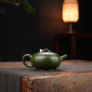 宜兴紫砂壶实力派纯手工原矿绿泥圆鼓壶家用正宗功夫泡茶壶茶