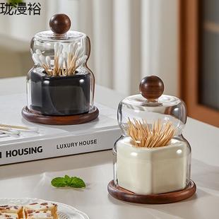 包邮 创意牙签盒新款 盒盒棉签牙签筒收纳盒2025轻奢高颜值家用