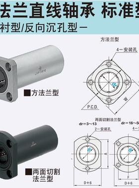 LHICD25带法兰直线轴承嵌入式中型/中间法兰中型LHMRD25