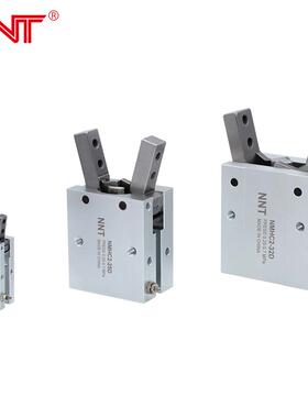 NNT气缸机械手夹具平行手指气爪MHC2工业机械手气缸单/双作用